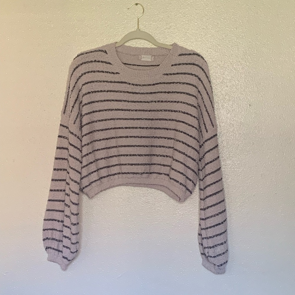 Cropped Striped Sweater